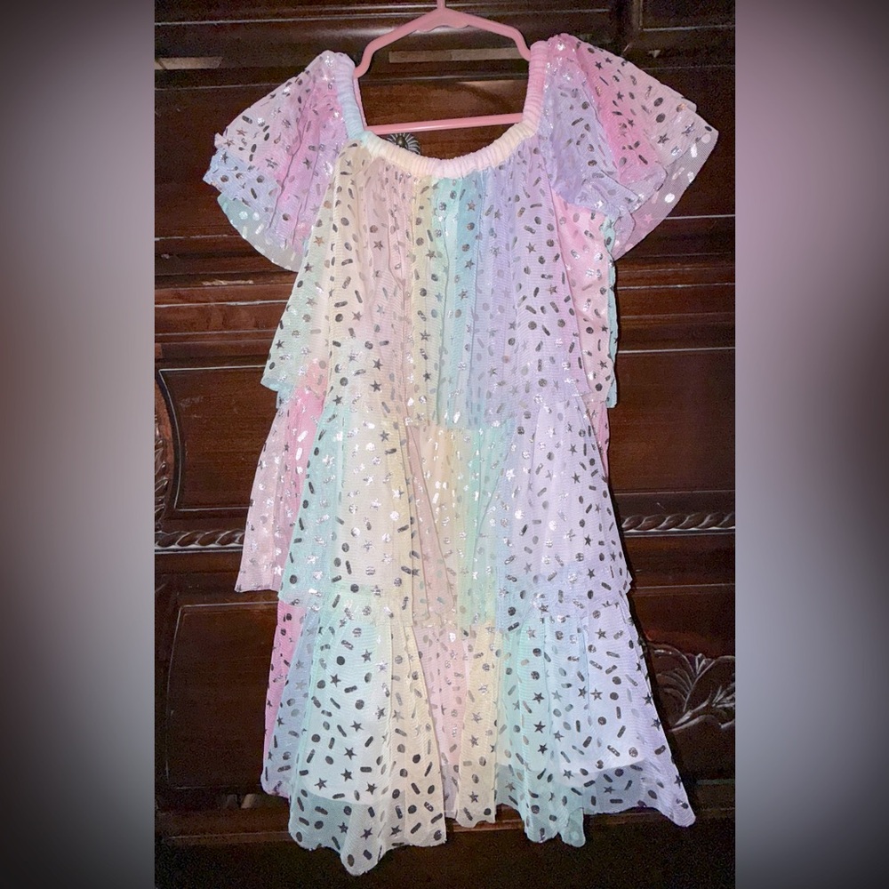 Tiered Rainbow Dress 3T